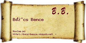 Bács Bence névjegykártya